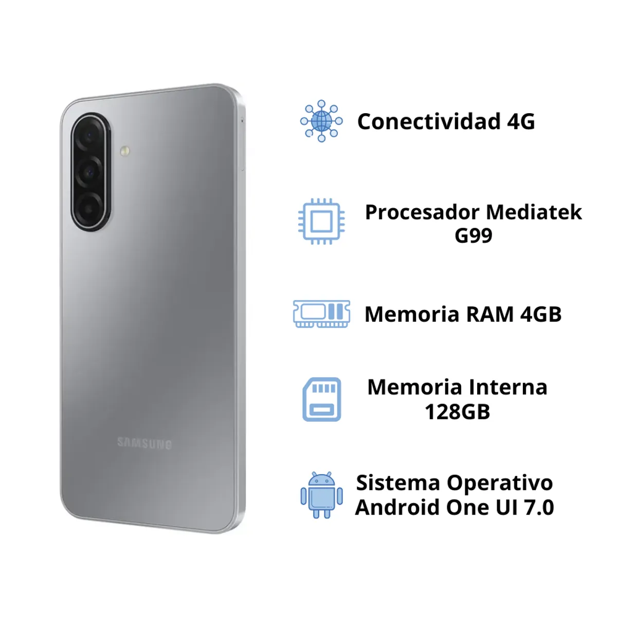 SAMSUNG - Celular Samsung Galaxy A17 128GB 4GB Gris