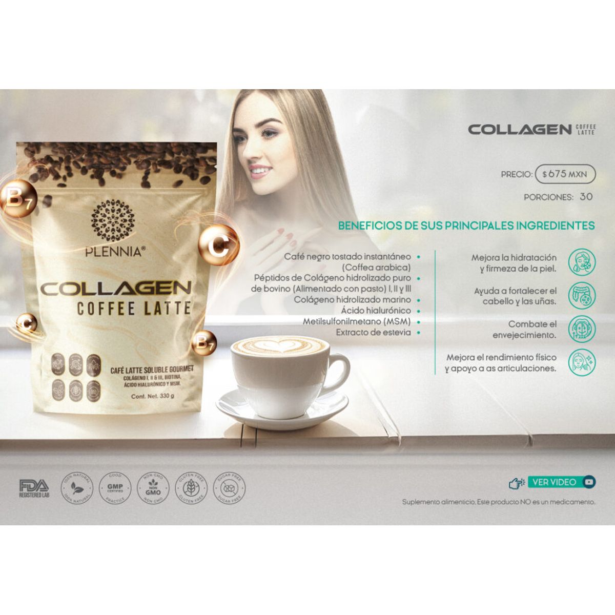 PLENITUD - Café con Colágeno para la Salud de la Piel y Articulaciones