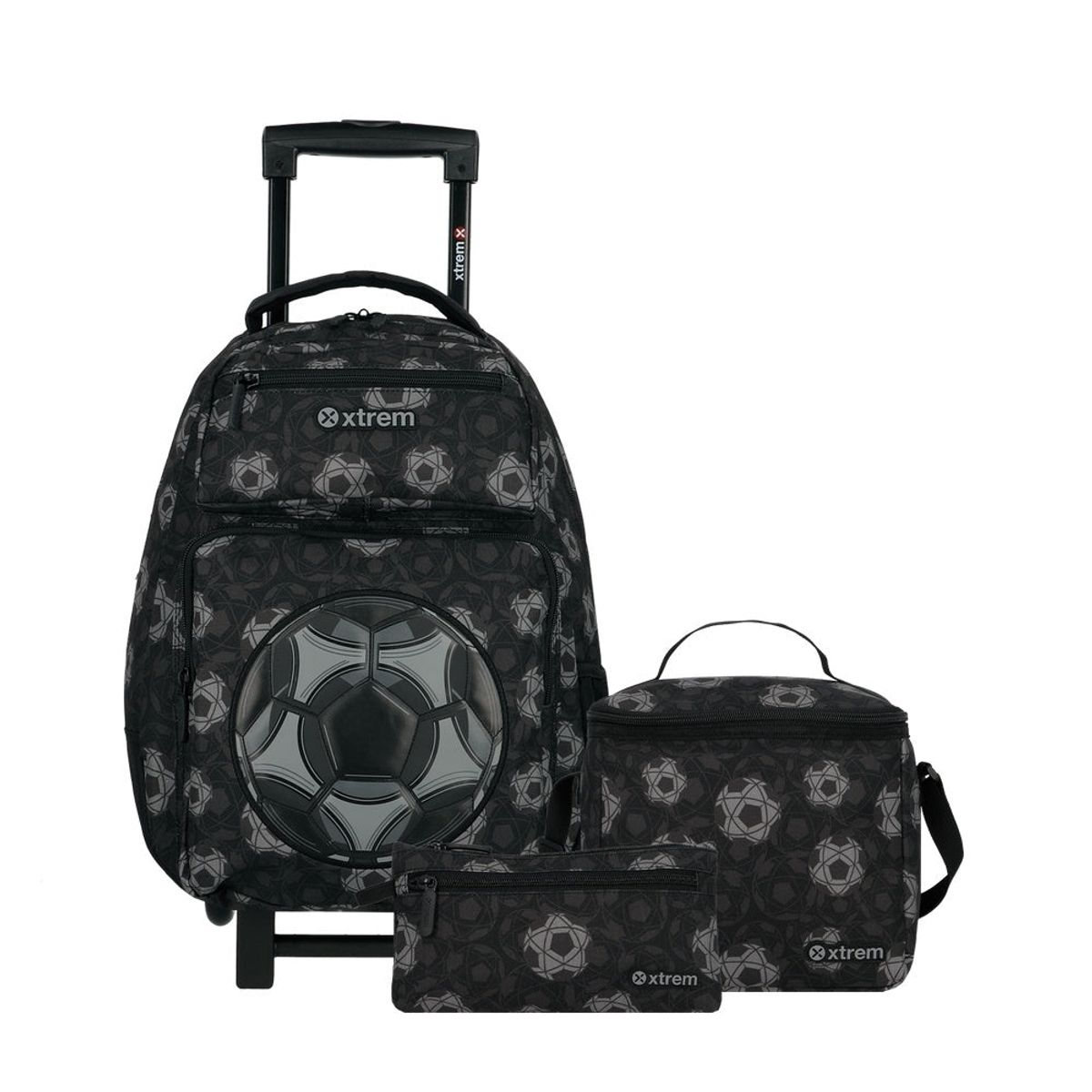 SAMSONITE - Set Xtrem Morral Con Ruedas + Cartuchera + Lonchera Runpack Negro