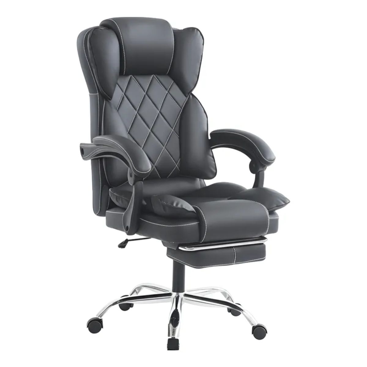 ERGONOMUS - Silla Gerencial De Oficina Gamer Drake Color Negro Material Del Tapizado Cuero Sintético