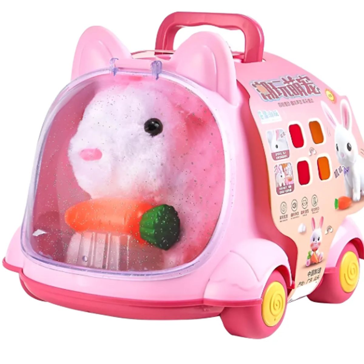 GENERICO - Peluche conejo interactivo con casa