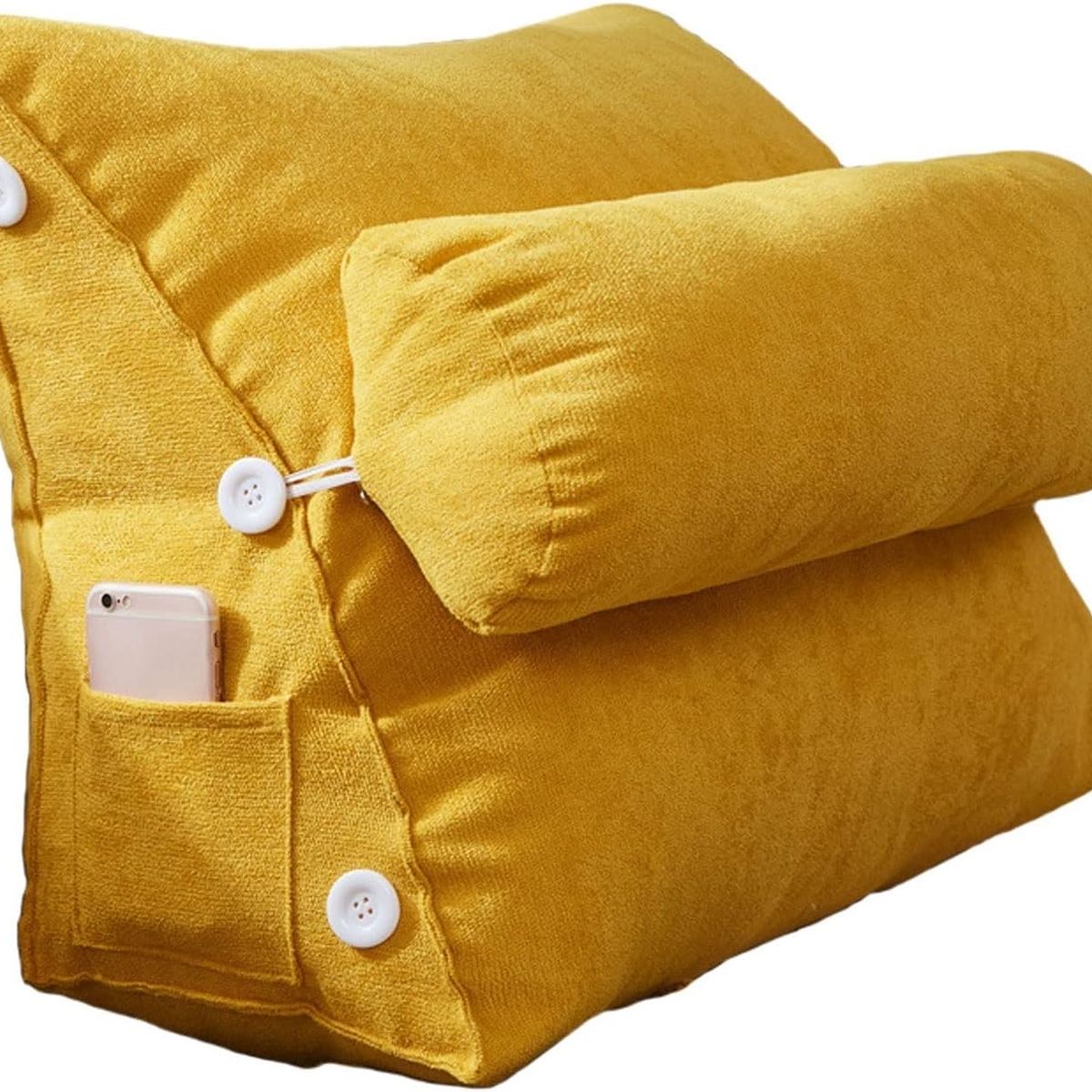 GENERICO - Almohada Lectura 50x22x60 Amarillo