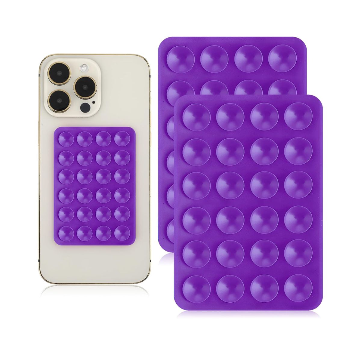 GENERICO - Soporte Celular Chupitos De Succión Silicona Morado