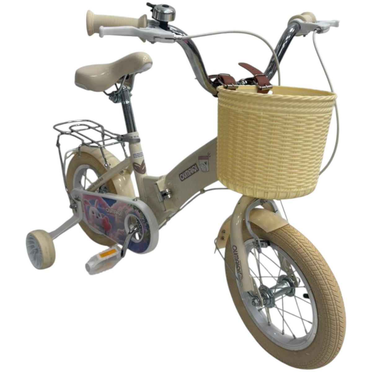 KIDSHOP - Bicicleta Plegable Canasta Pito Frenos Niña Rin 16 Bc02-a BEIGE