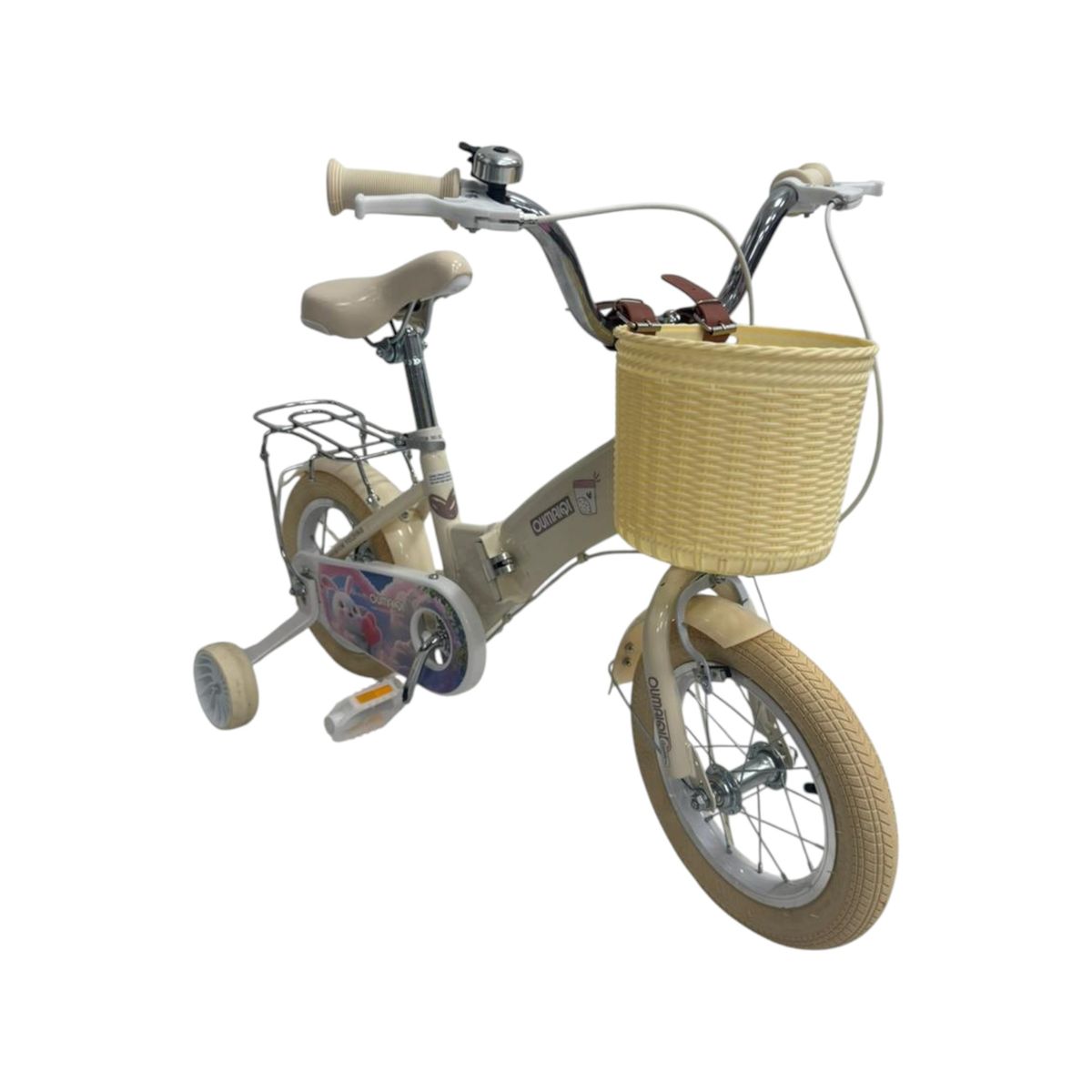 KIDSHOP - Bicicleta Plegable Canasta Pito Frenos Niña Rin 16 Bc02-a BEIGE