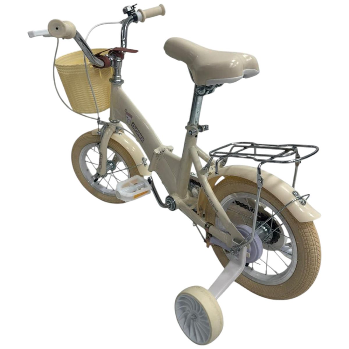 KIDSHOP - Bicicleta Plegable Canasta Pito Frenos Niña Rin 16 Bc02-a BEIGE