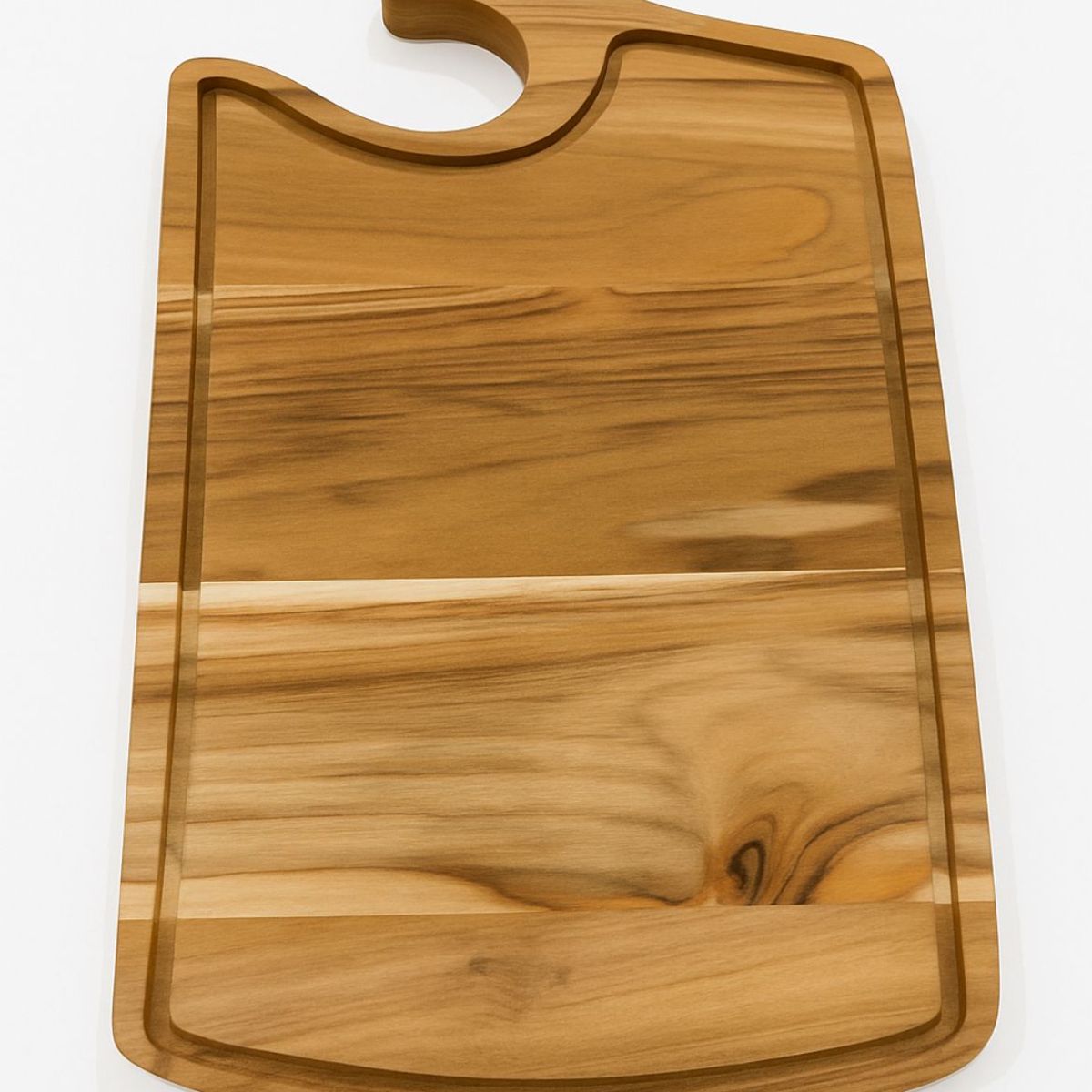 VETTA HOME - Tabla de picar en Teca Rectangular con Mango 34x21x15MM