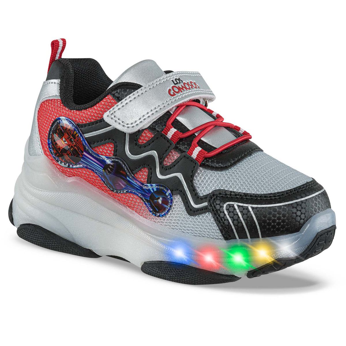 LOS GOMOSOS - Tenis Patines Luces Morina Rojo Los Gomosos para Niño - Talla 28