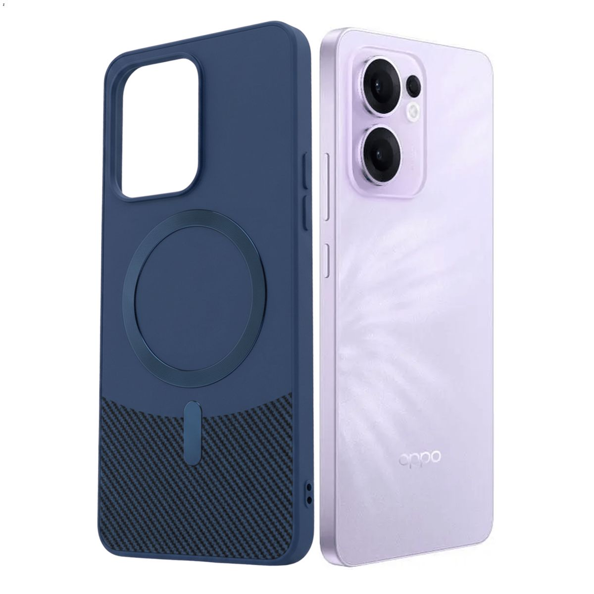 GENERICO - Funda Estuche Carbono Carga Magnética Compatible Oppo Reno 13F