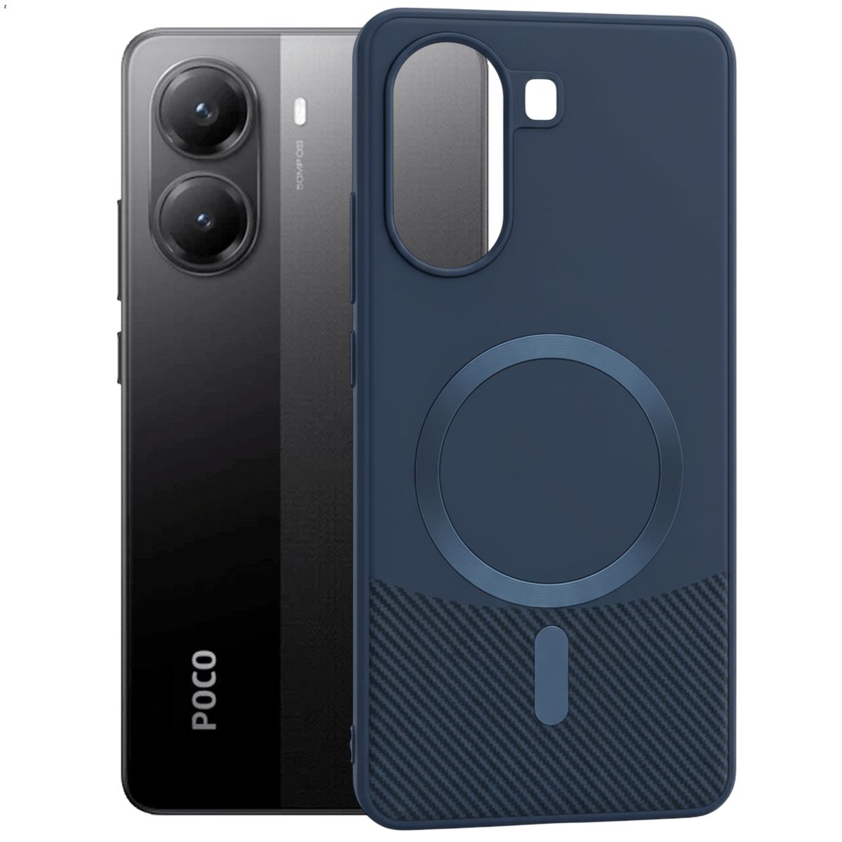 GENERICO - Funda Estuche Carbono Carga Magnética Compatible Xiaomi Poco X7 Pro 5G