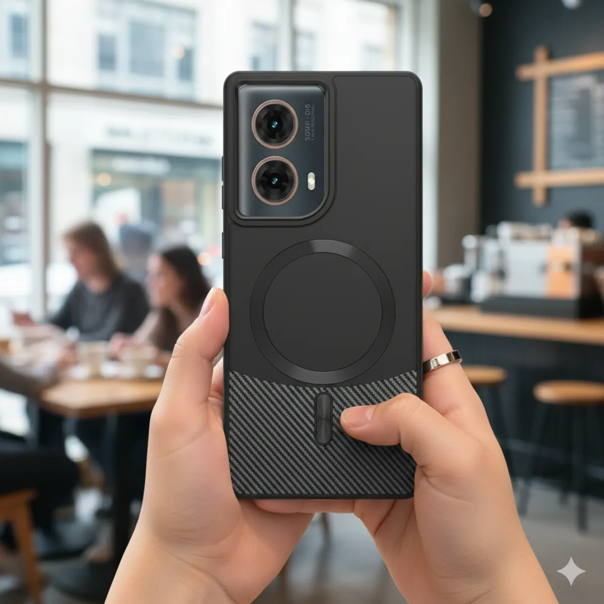 GENERICO - Funda Estuche Carbono Carga Magnética Compatible Samsung S24 FE