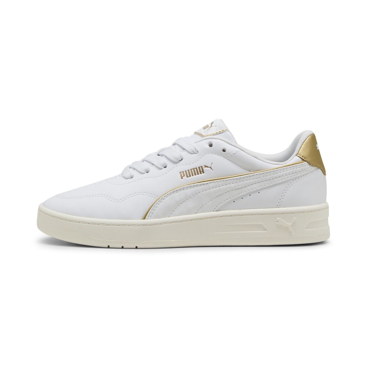 PUMA - Tenis Puma Original Court Lally Blanco con Dorado Mujer