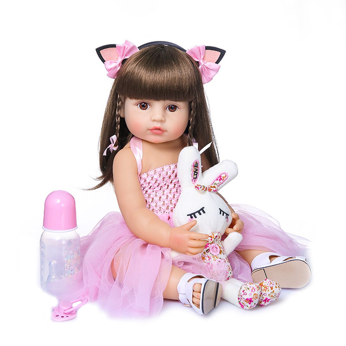 LA MUÑECA - MUÑECA BEBE REALISTA CON VESTIDO Y ACCESORIOS DIVERSION INFINITA REGALO NIÑAS