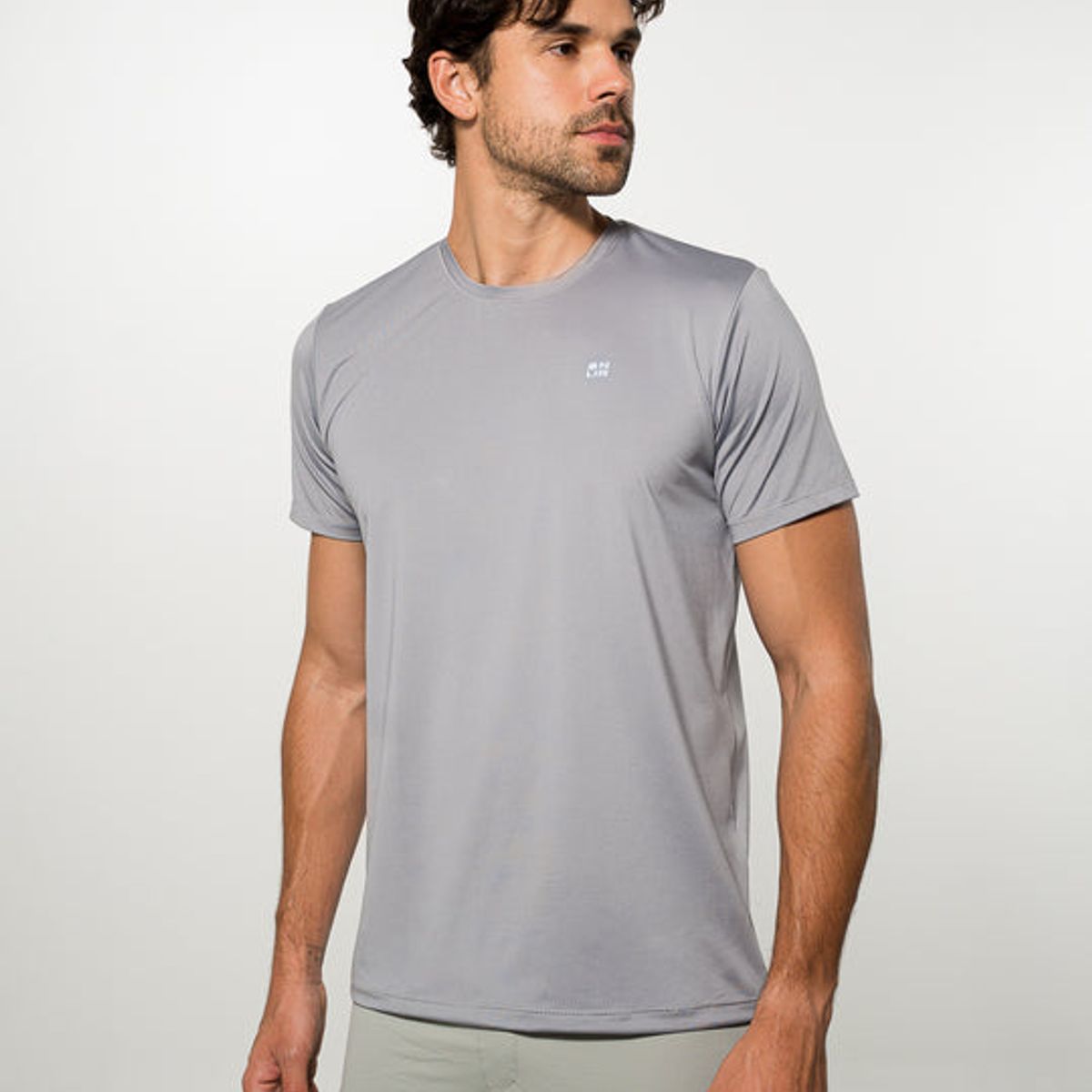 NO RULES - Camiseta Tela Fria Básica Gris Claro