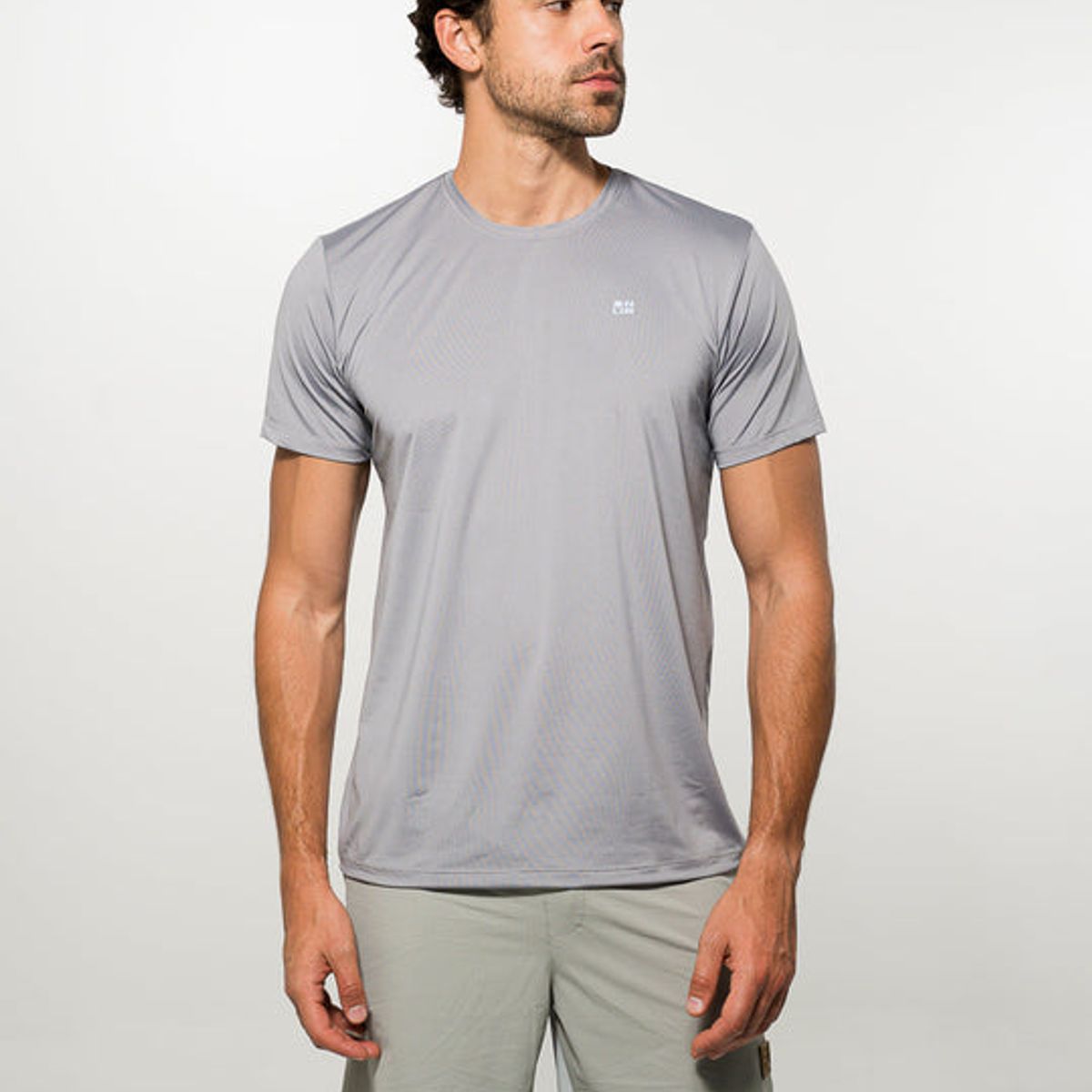 NO RULES - Camiseta Tela Fria Básica Gris Claro