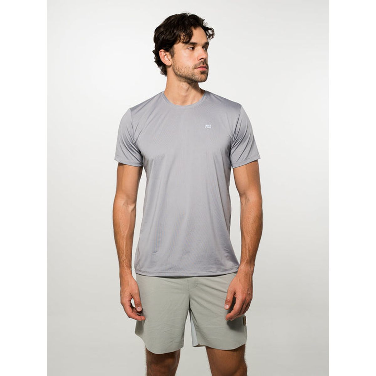 NO RULES - Camiseta Tela Fria Básica Gris Claro