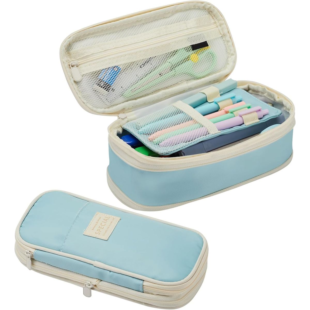 GENER - Cartuchera Organizador Colores Lapices Grande Plegable