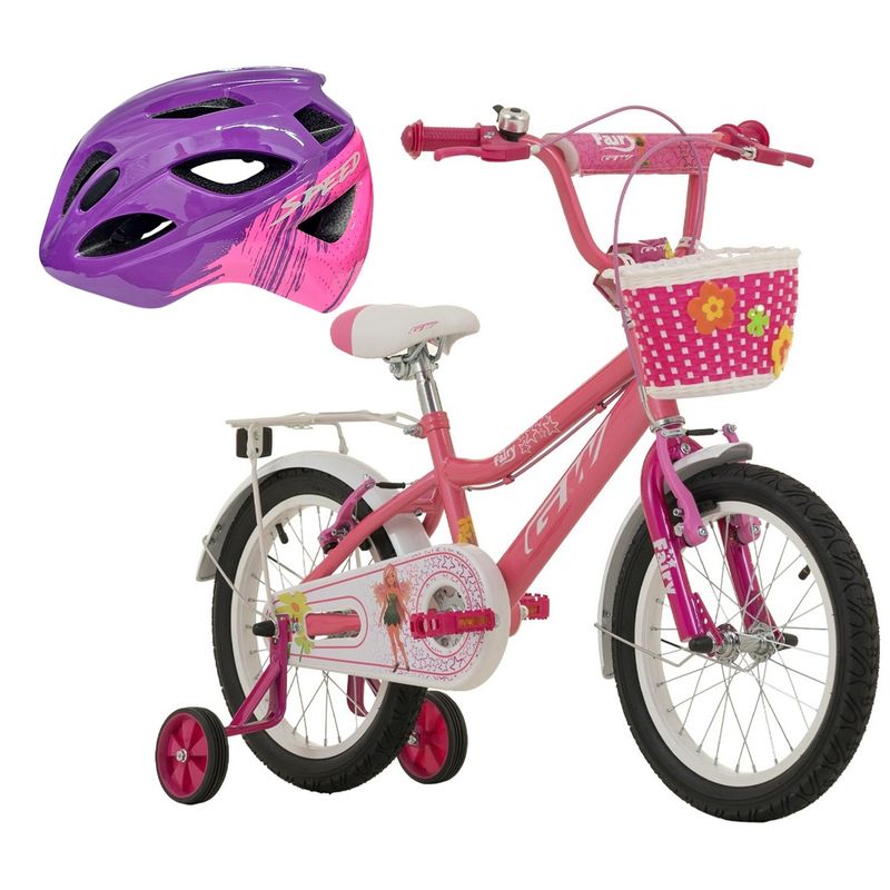 GW - Bicicleta Niña casco Rin 16 Gw Fairy Con Accesorios