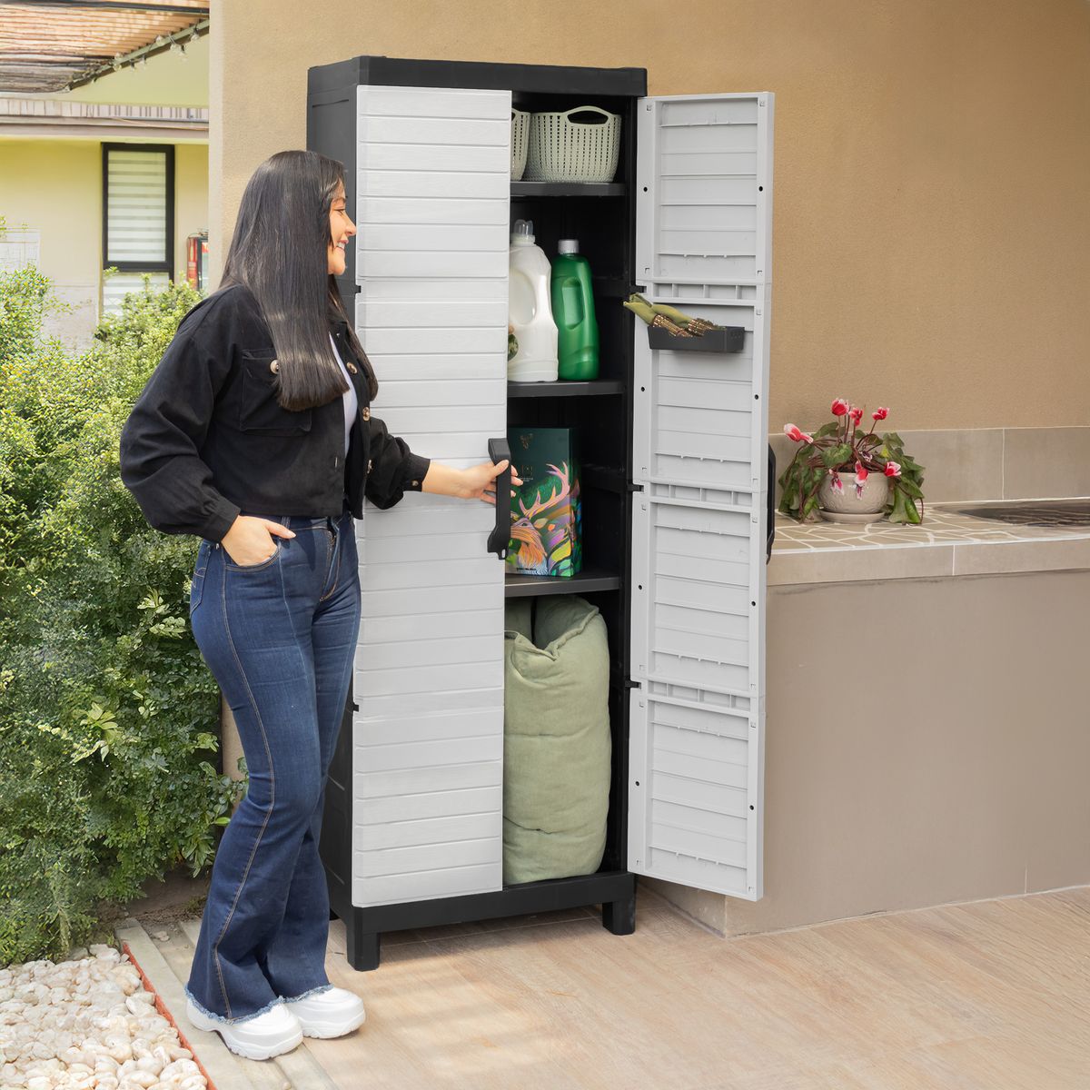 PLASTICOS MQ - Armario Organizador Multiusos Exterior e Interior Mq