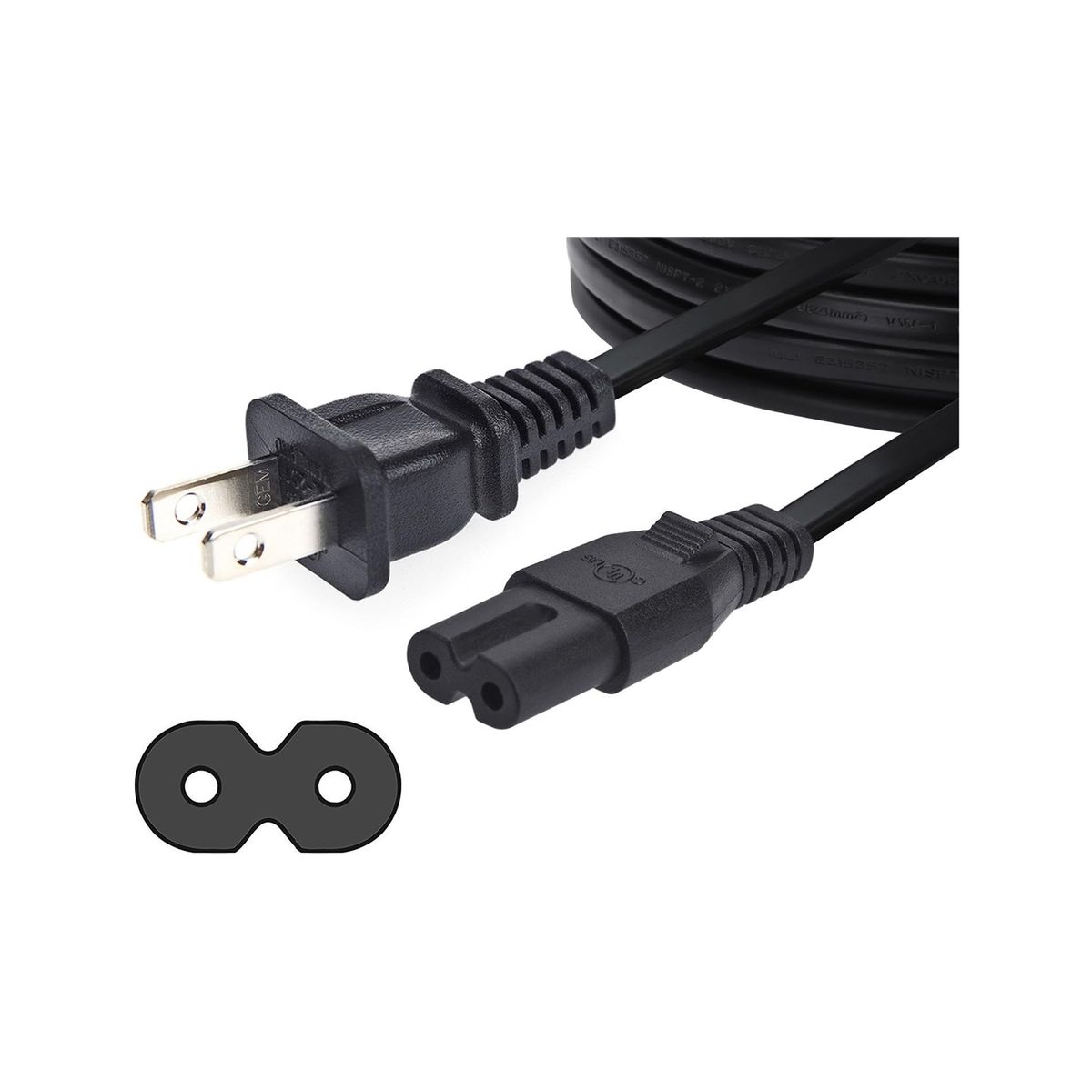 GENERICO - Cable de Alimentación Compatible con Varias Consolas