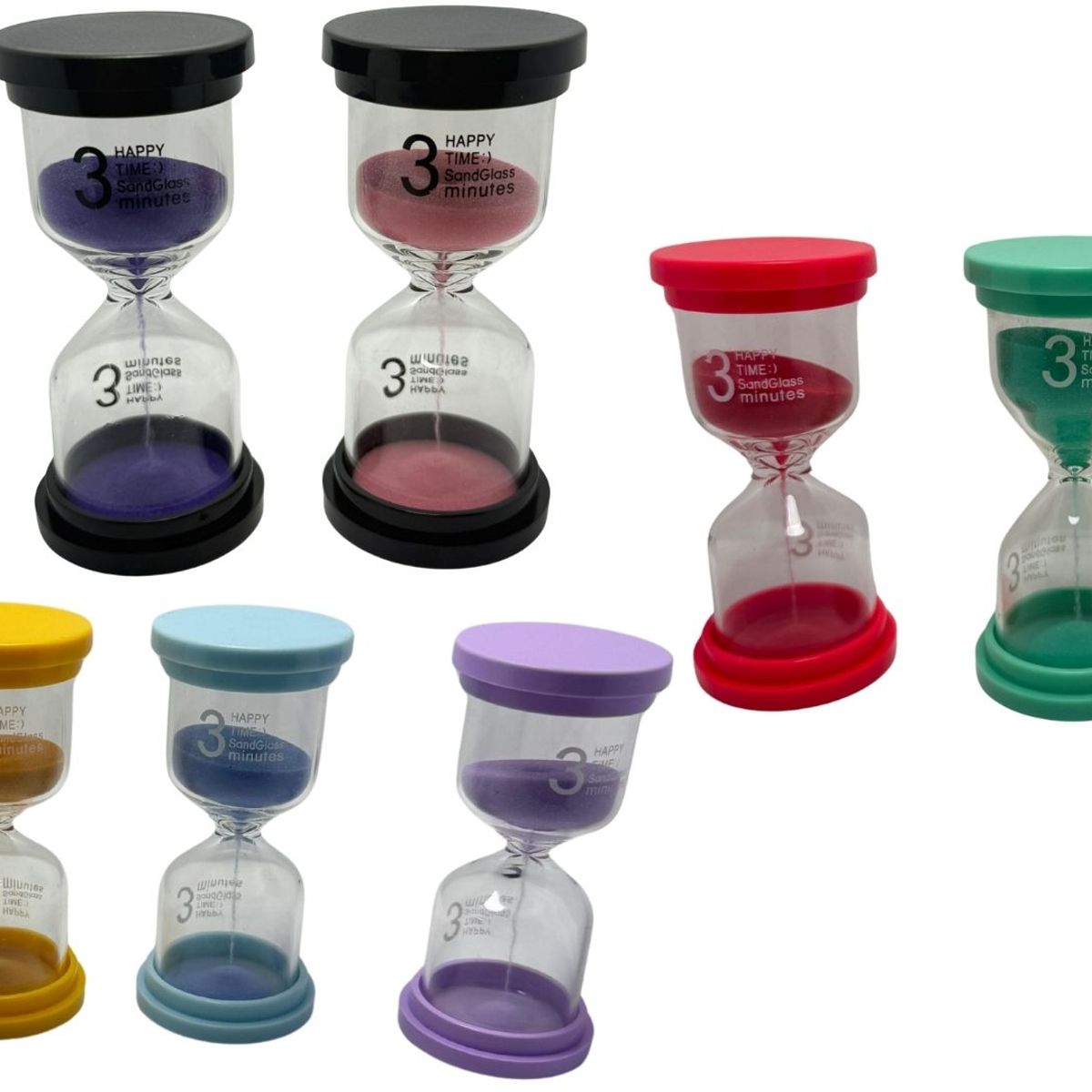 MAZUGI - Reloj Arena 3 Minutos Tiempo Real Temporizador Decoración Vidrio