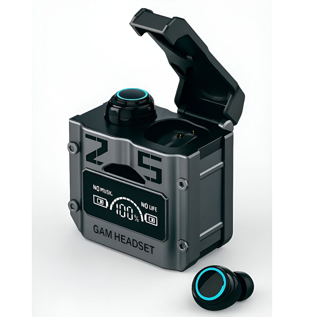 GENERICO - Auriculares Inalámbricos Tws Bluetooth M25 Con Cancelación De Ruido Y Carga Inalámbrica Color Negro
