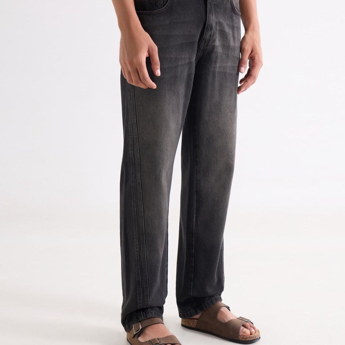 SEVEN SEVEN - Jean Straight Tono Café  Para Hombre Negro Seven Seven