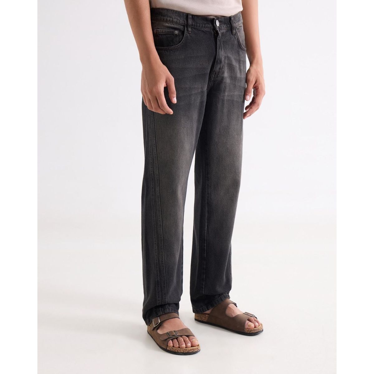 SEVEN SEVEN - Jean Straight Tono Café  Para Hombre Negro Seven Seven