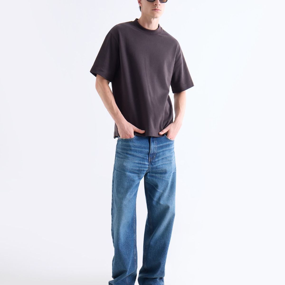 SEVEN SEVEN - Jean Loose Tono Medio  Para Hombre Azul Seven Seven