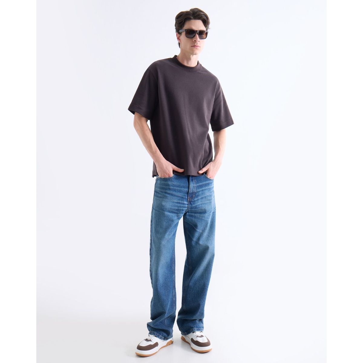 SEVEN SEVEN - Jean Loose Tono Medio  Para Hombre Azul Seven Seven