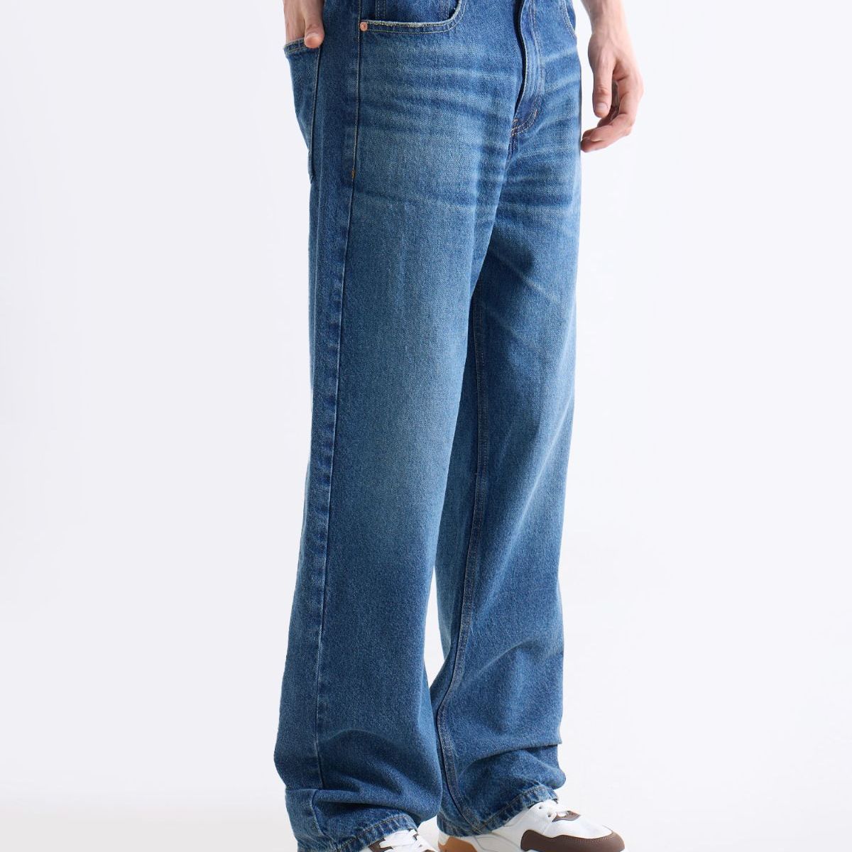 SEVEN SEVEN - Jean Loose Tono Medio  Para Hombre Azul Seven Seven