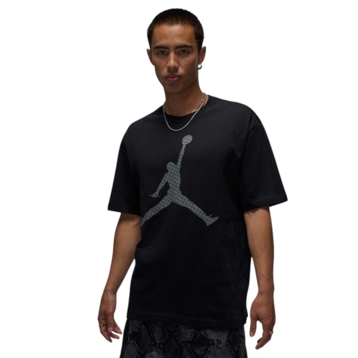 NIKE - Camiseta Nike M J Brk Mg Fill Ss Crew Hombre-Negro
