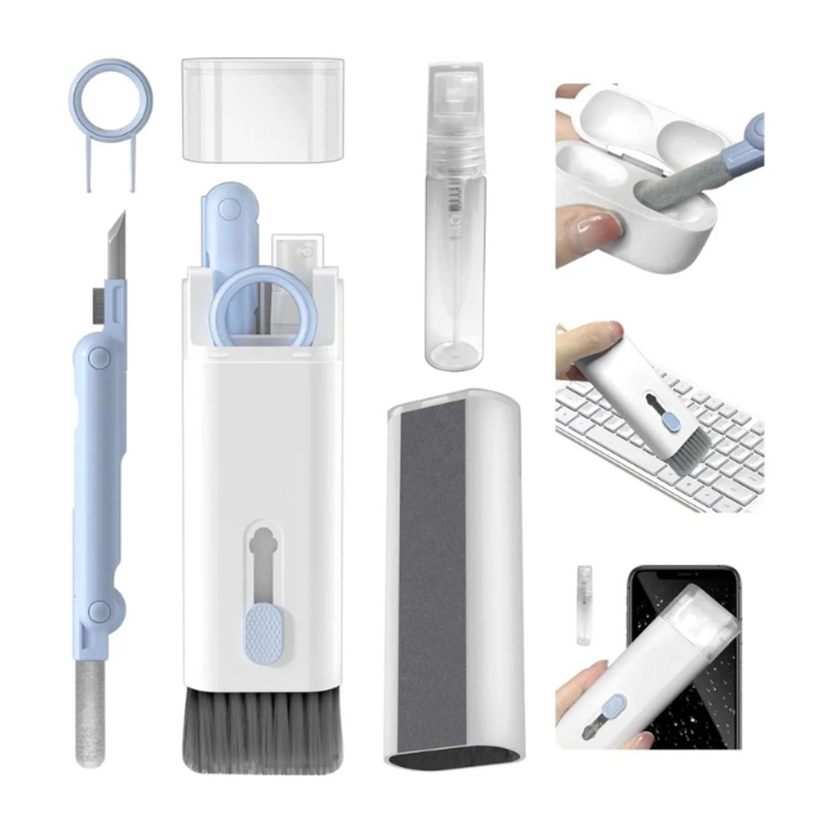 GENERICO - Kit De Cepillo De Limpieza De Teclado De Computadora Color Azul