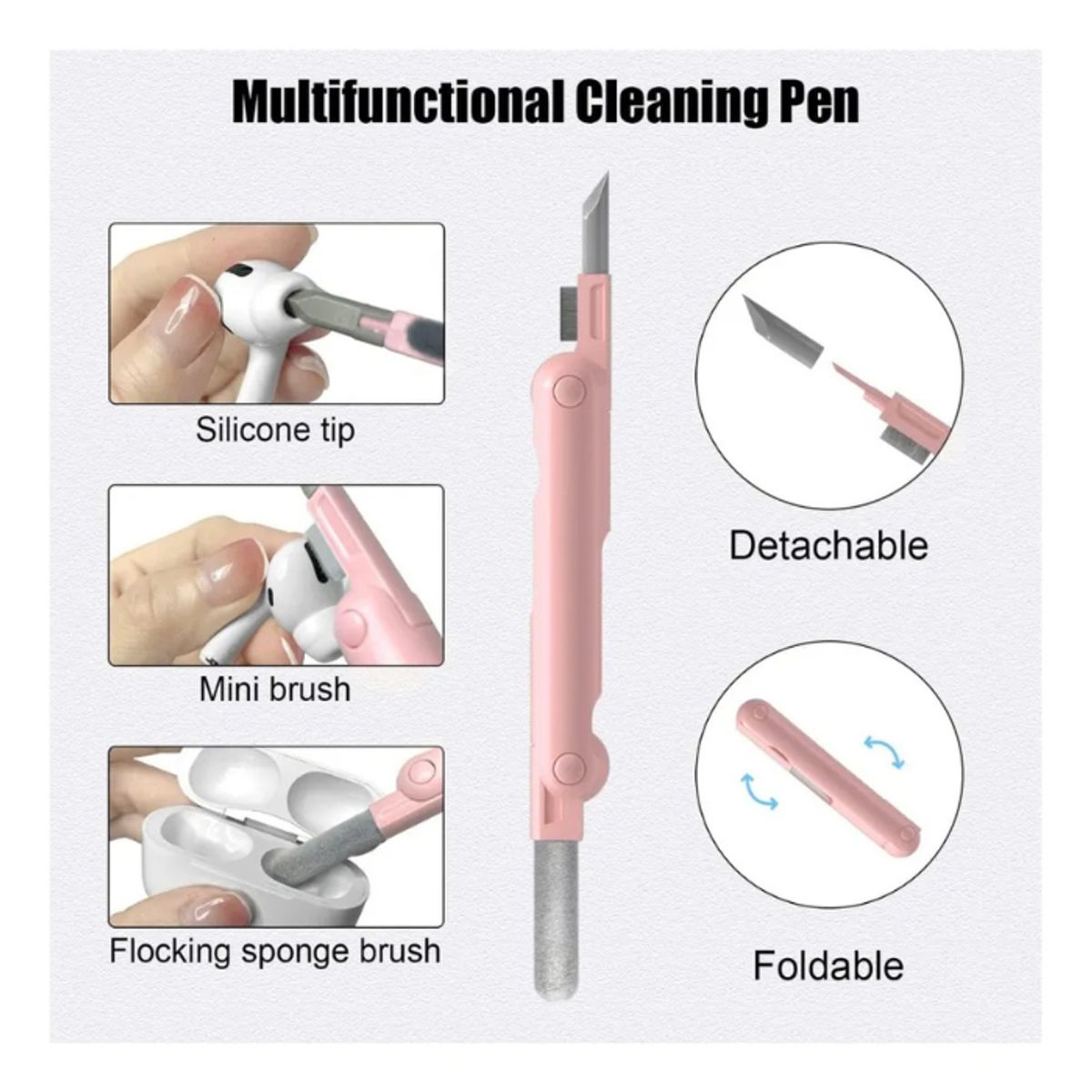 GENERICO - Kit De Cepillo De Limpieza De Teclado De Computadora Color Rosa