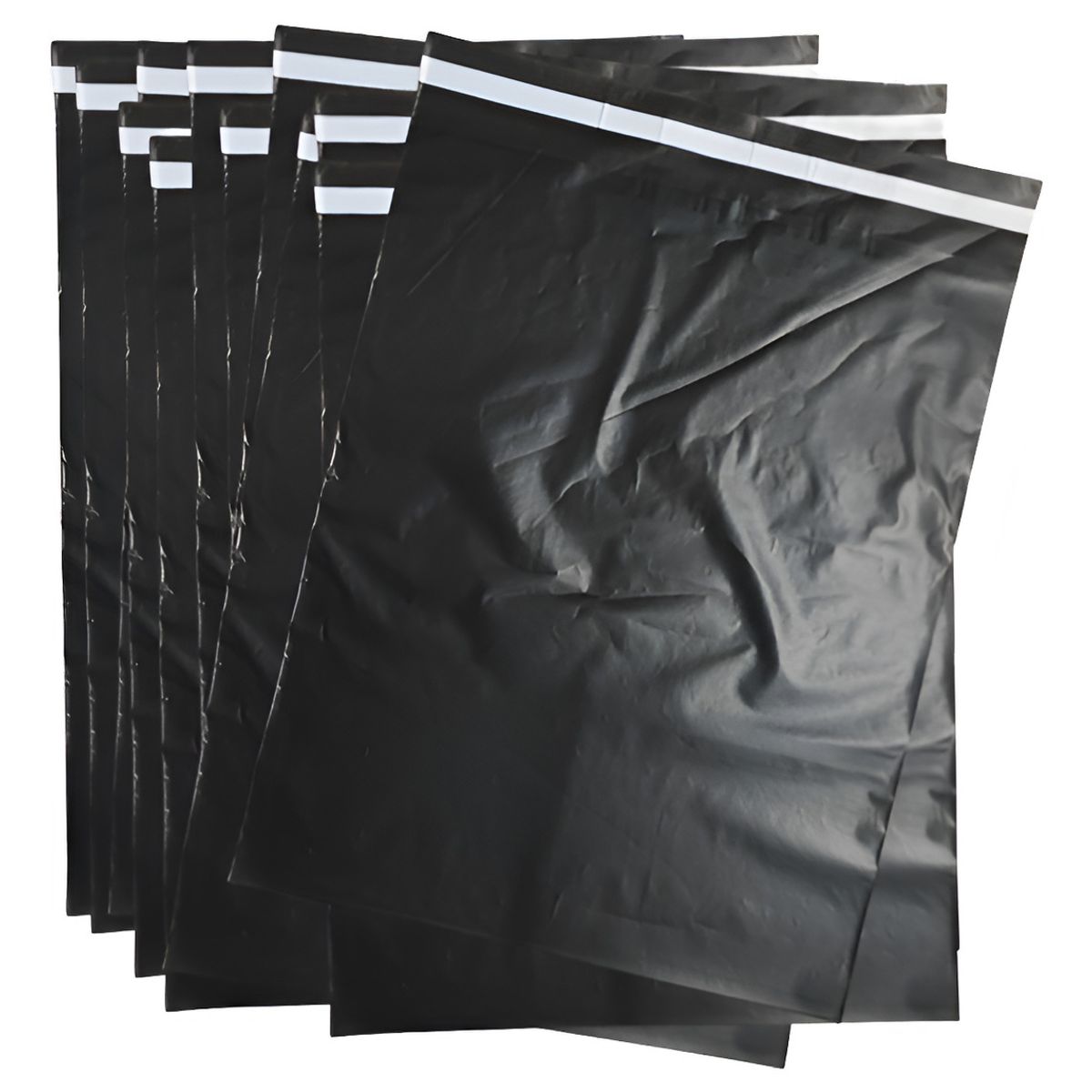 GENERICO - Bolsas De Seguridad 35 X 45cm Lisas Mensajeria 100 Unidades Negro