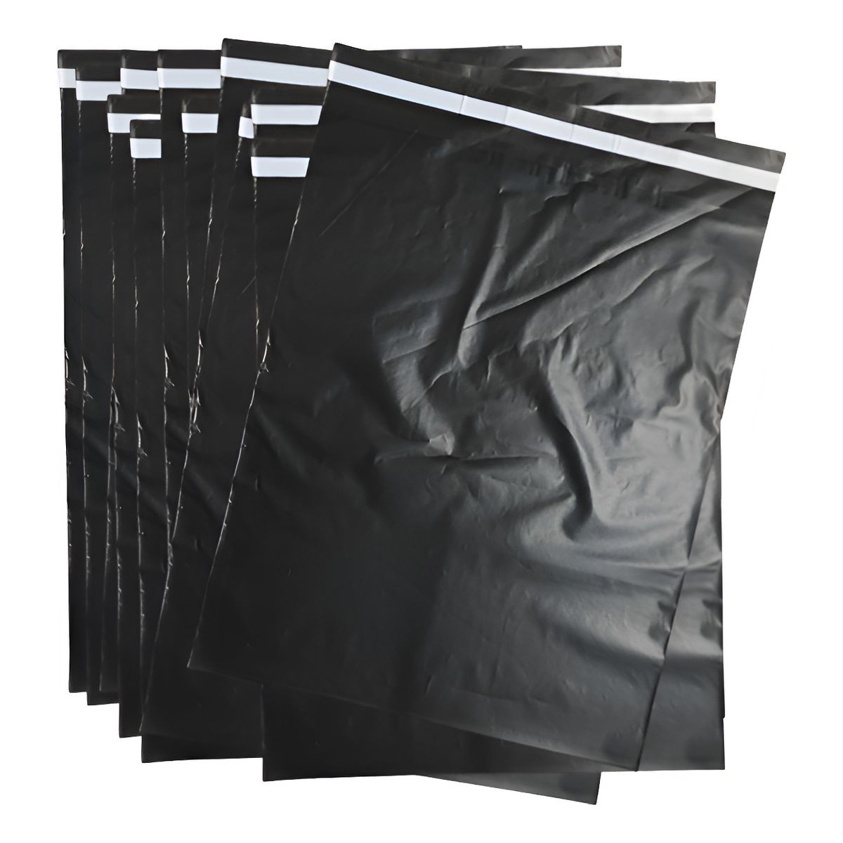 GENERICO - Bolsas De Seguridad 35 X 45cm Lisas Mensajeria 100 Unidades Negro