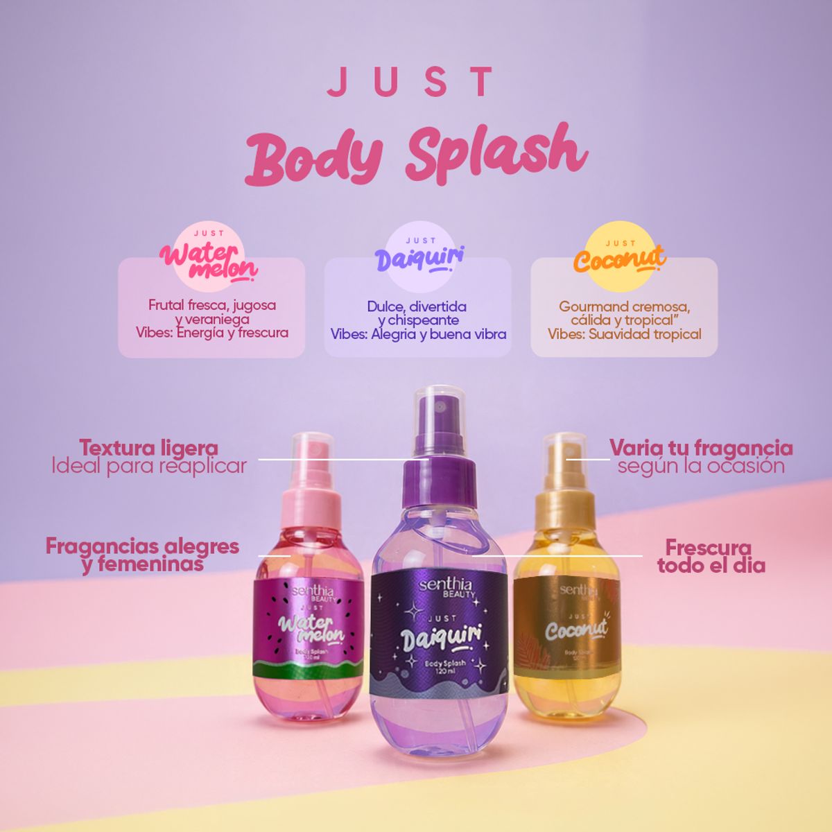 SENTHIA - Body Splash para Mujer Coconut