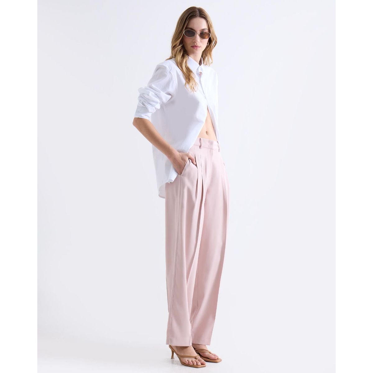 SEVEN SEVEN - Pantalón Sastrero De Pinzas  Para Mujer Rosa Seven Seven