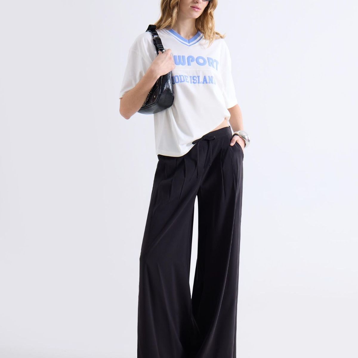 SEVEN SEVEN - Pantalón Con Pretina Ajustable  Para Mujer Negro Seven Seven
