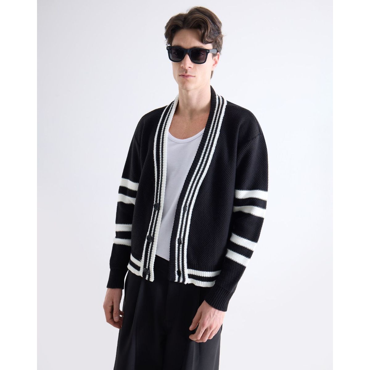 SEVEN SEVEN - Saco  Para Hombre Cardigan Color Negro Marca Seven Seven #45330267