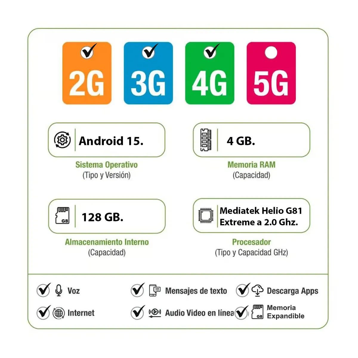 MOTOROLA - CELULAR MOTOROLA G06 128 GB 6 GB VERDE