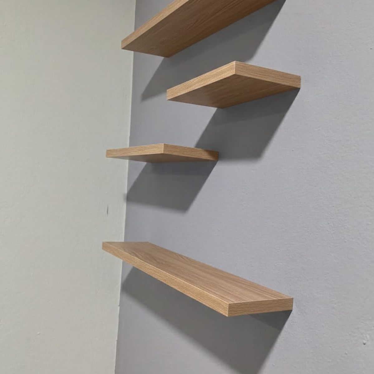 GENERICO - Repisas Flotantes Modernas Flor Morado 15 cm Set X 4 Un Decoracion Moderna