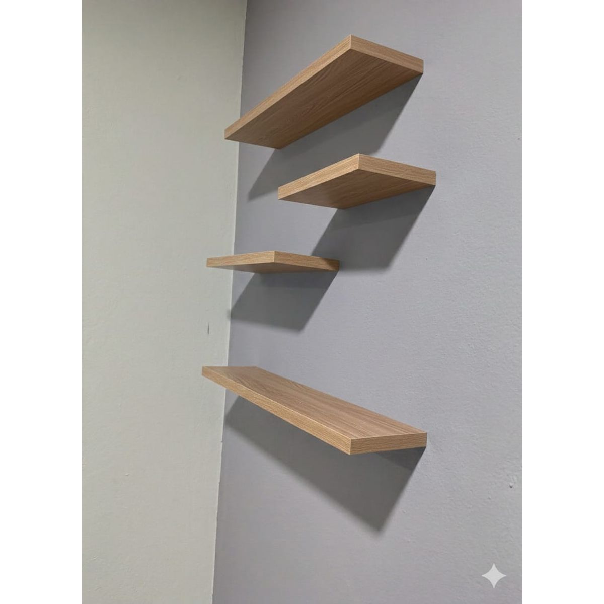 GENERICO - Repisas Flotantes Modernas Flor Morado 15 cm Set X 4 Un Decoracion Moderna