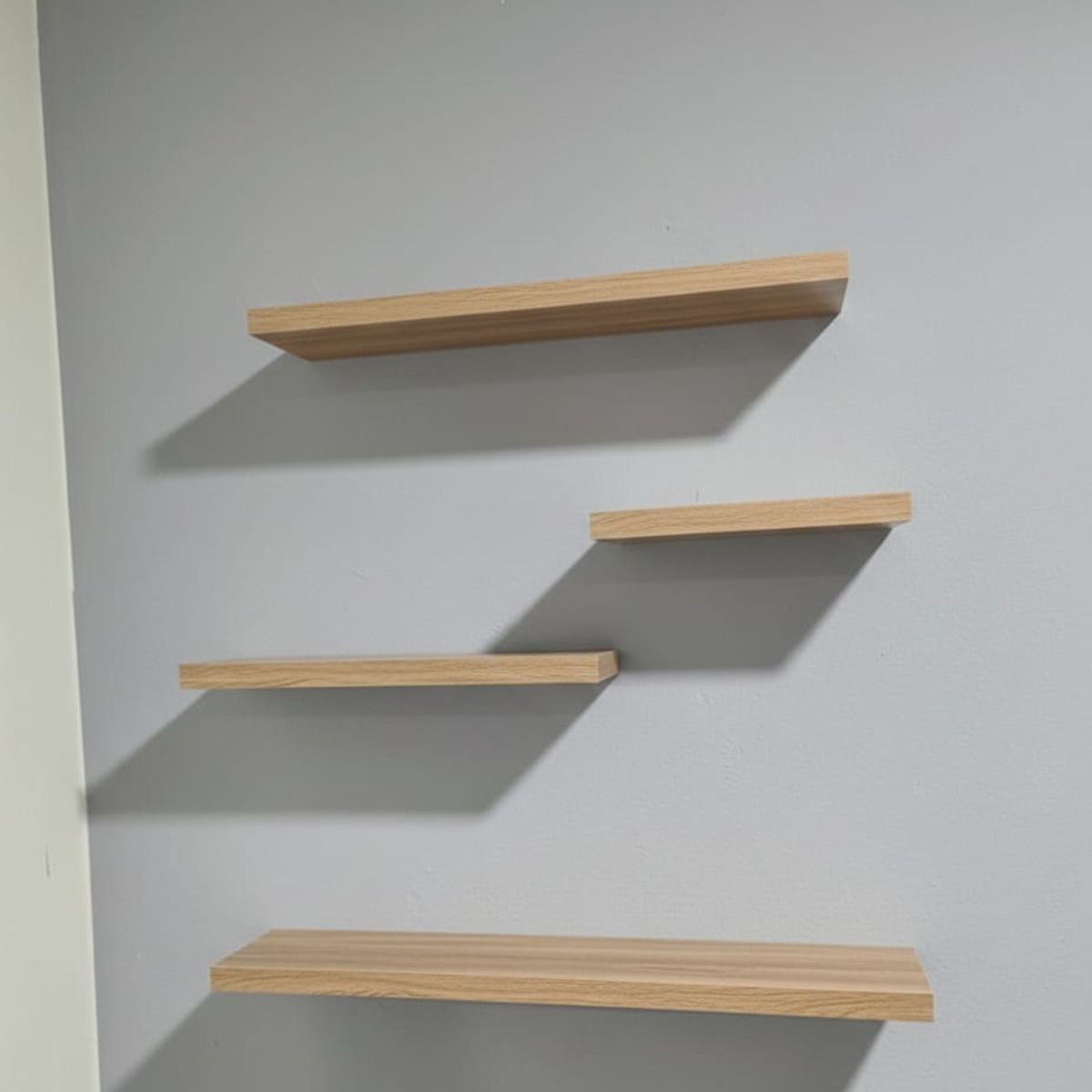 GENERICO - Repisas Flotantes Modernas Flor Morado 15 cm Set X 4 Un Decoracion Moderna