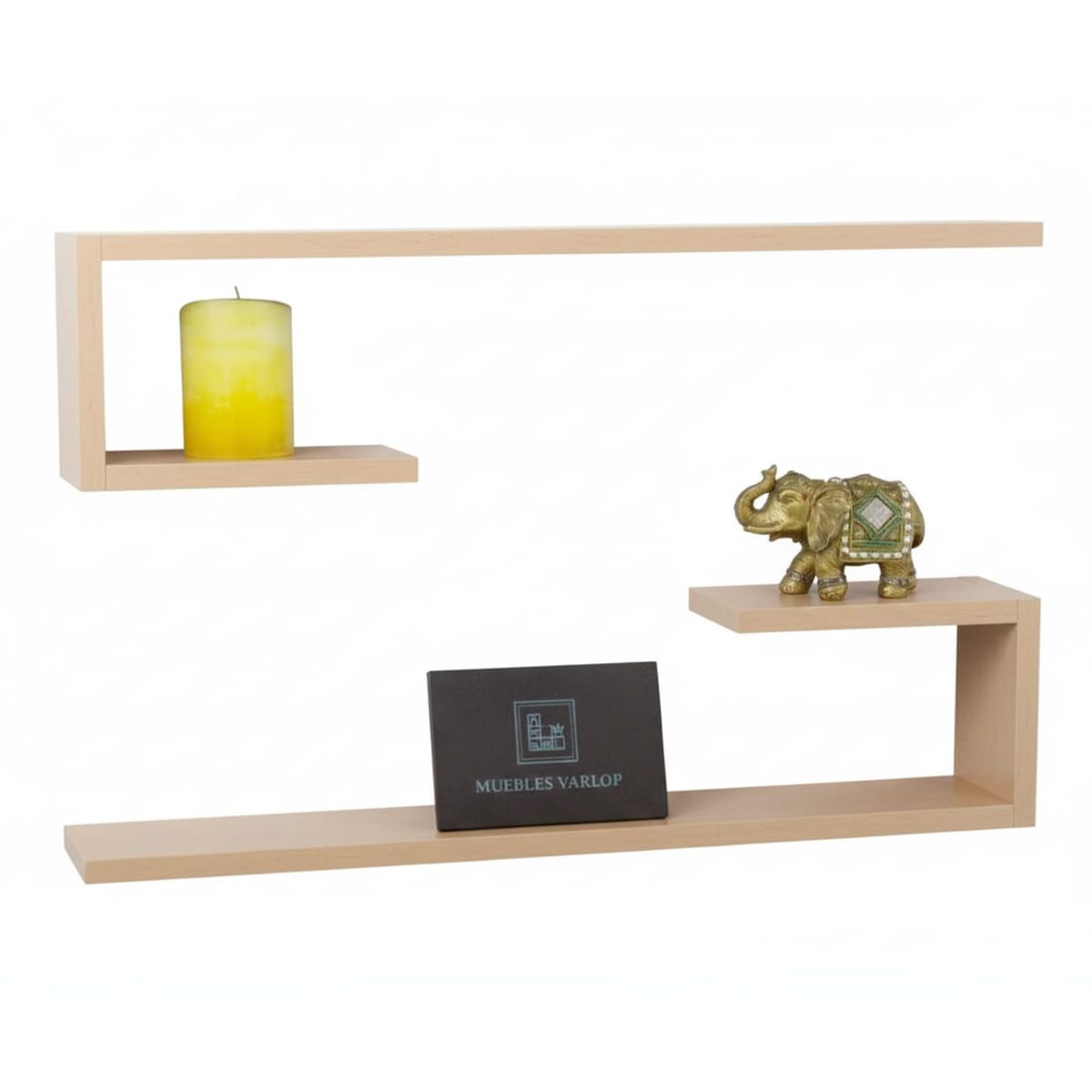 GENERICO - Repisas Flotantes Tipo C Arena Set X 2 Un Decoracion Moderna_.