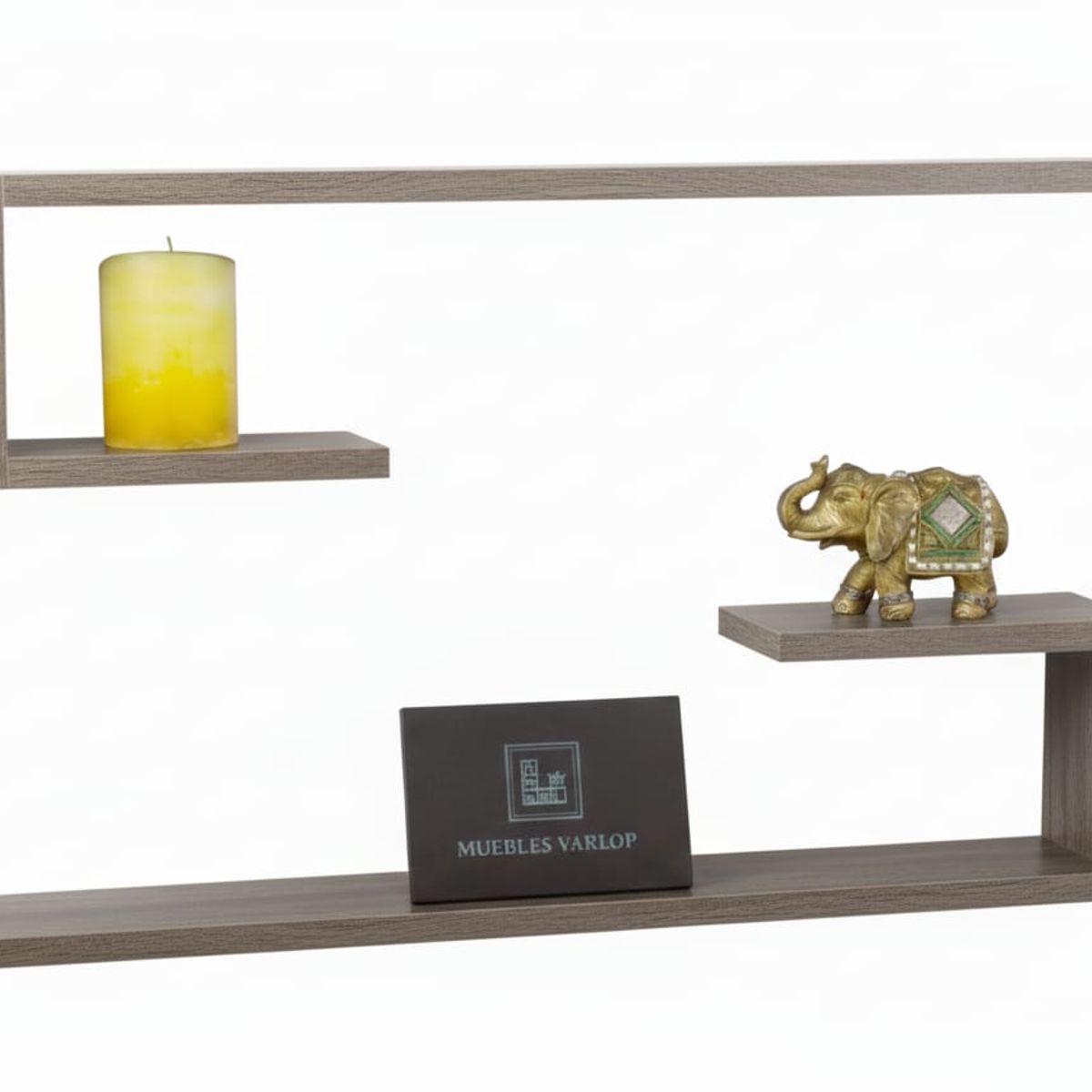 GENERICO - Repisas Flotantes Tipo C Tambo Set X 2 Un Decoracion Moderna