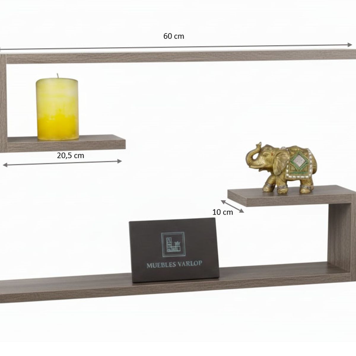GENERICO - Repisas Flotantes Tipo C Tambo Set X 2 Un Decoracion Moderna