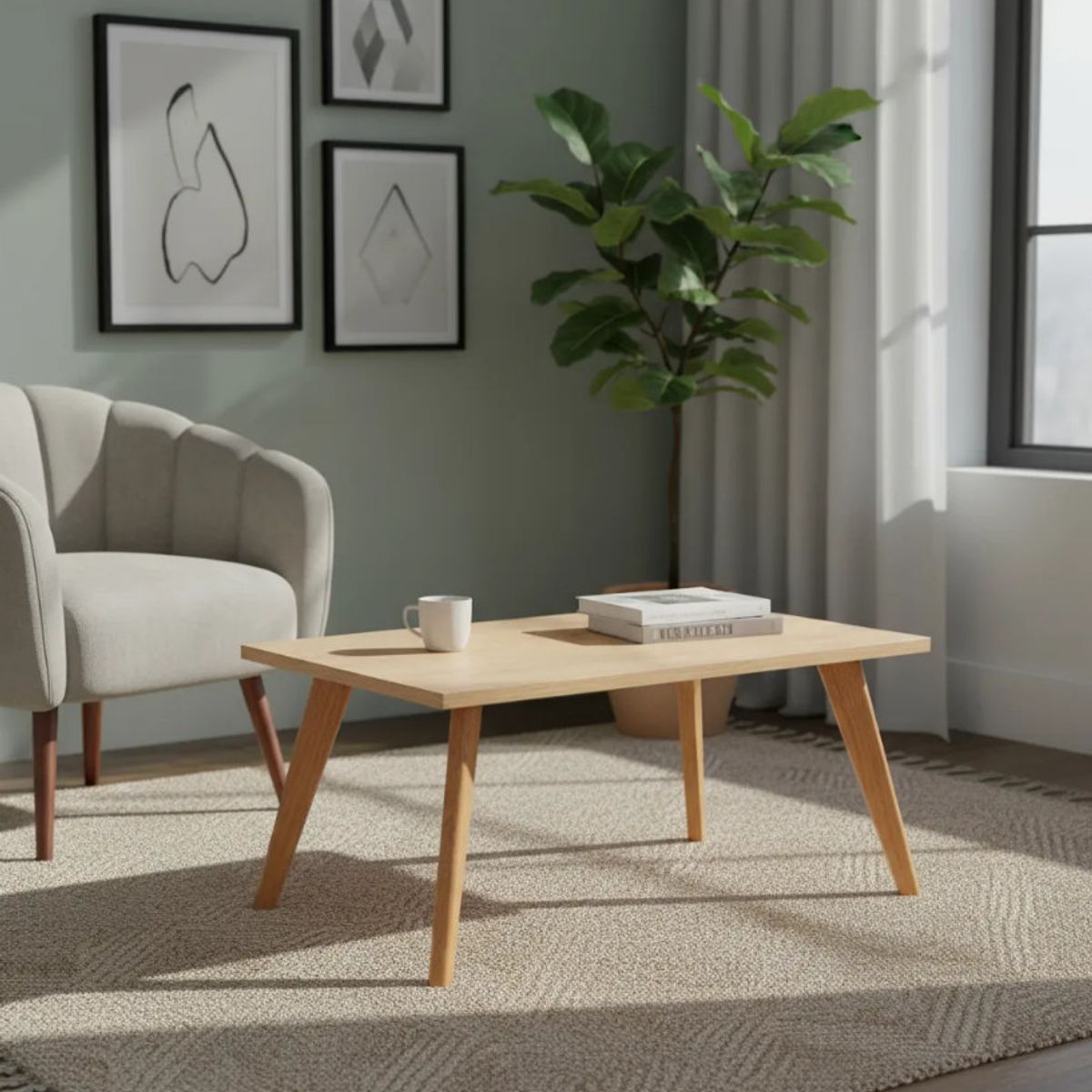 GENERICO - Mesa De Centro Budapest Arena Sala Auxiliar Decoración Moderna