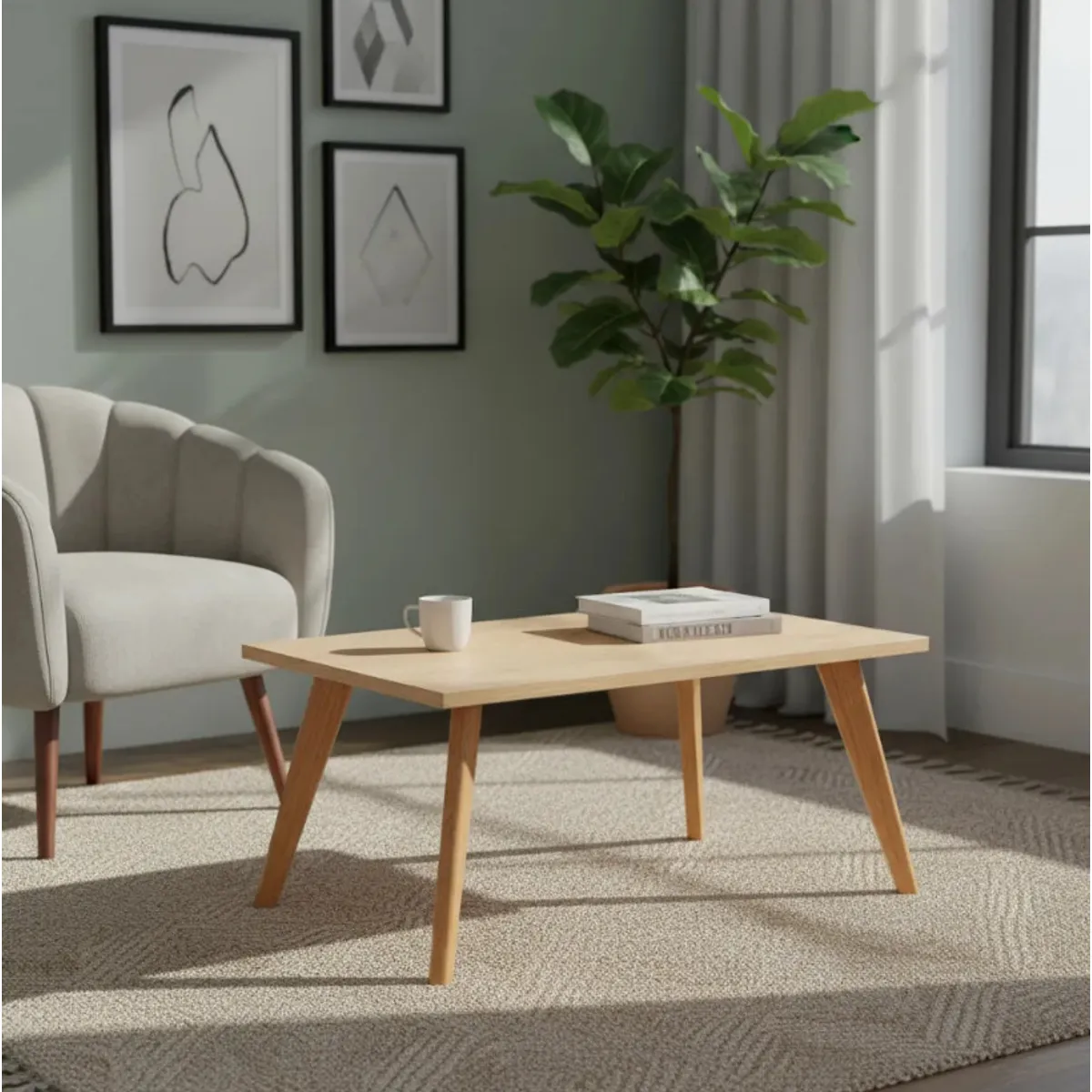 GENERICO - Mesa De Centro Budapest Arena Sala Auxiliar Decoración Moderna