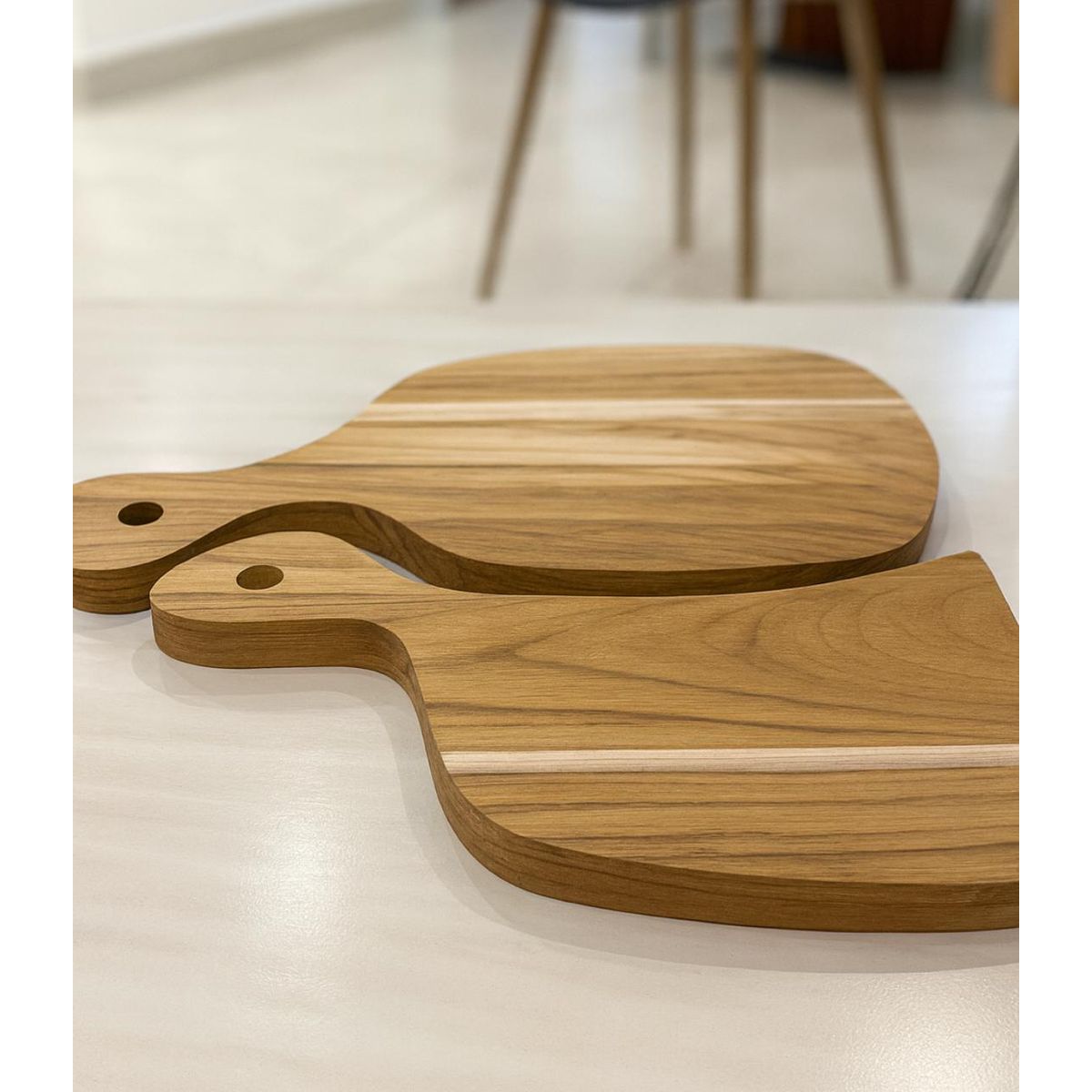 VETTA HOME - Set Duo de 2 Tablas de picar en Teca (Pequeña; 29x15x1,5cm ) (Grande:36x19x1,5cm)